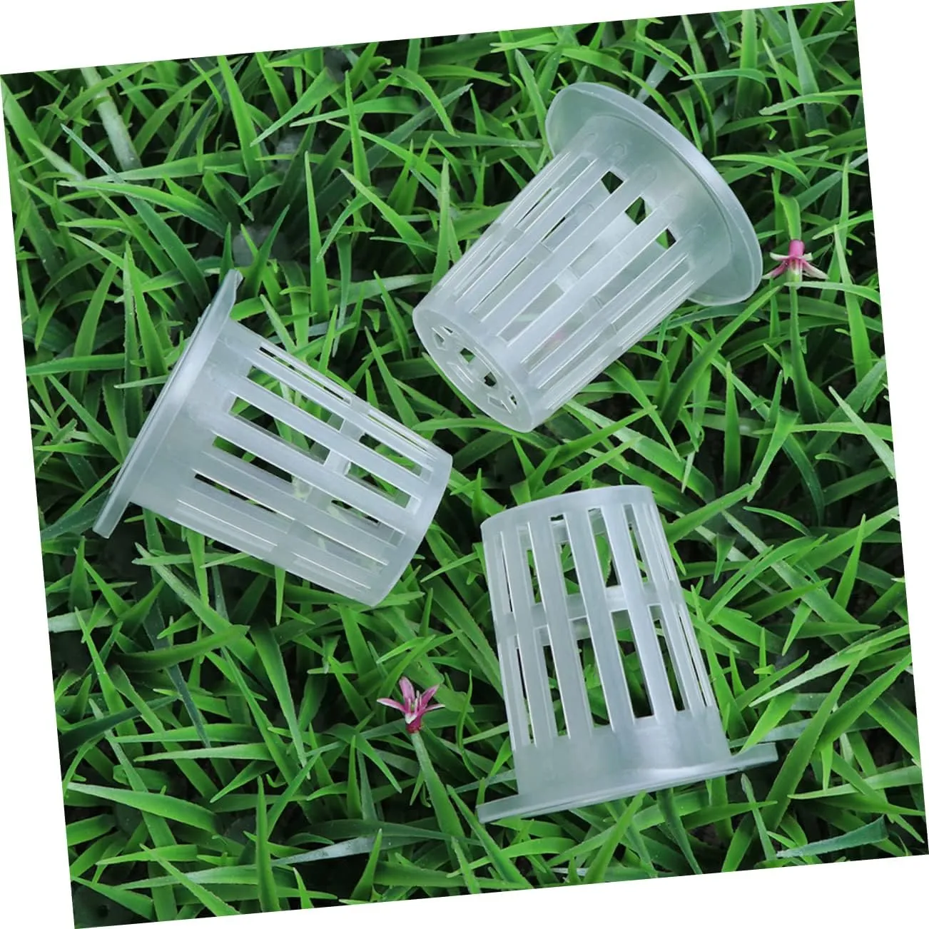 Happyyami 2sets Hydroponic Grow Baskets Plant Net Pots for Soilless Culture Plastic Baskets Cups for Hydroponics/aquaponics 20pcs*2