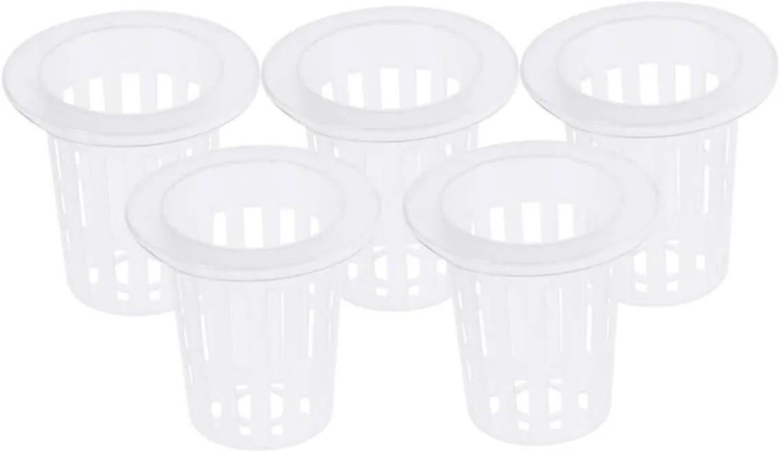 Happyyami 2sets Hydroponic Grow Baskets Plant Net Pots for Soilless Culture Plastic Baskets Cups for Hydroponics/aquaponics 20pcs*2