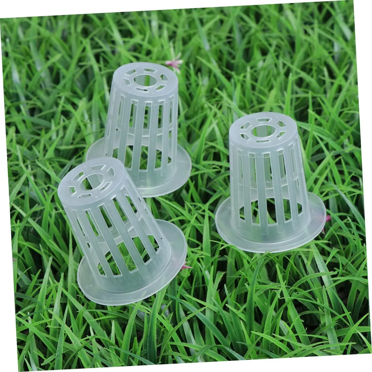 Happyyami 2sets Hydroponic Grow Baskets Plant Net Pots for Soilless Culture Plastic Baskets Cups for Hydroponics/aquaponics 20pcs*2