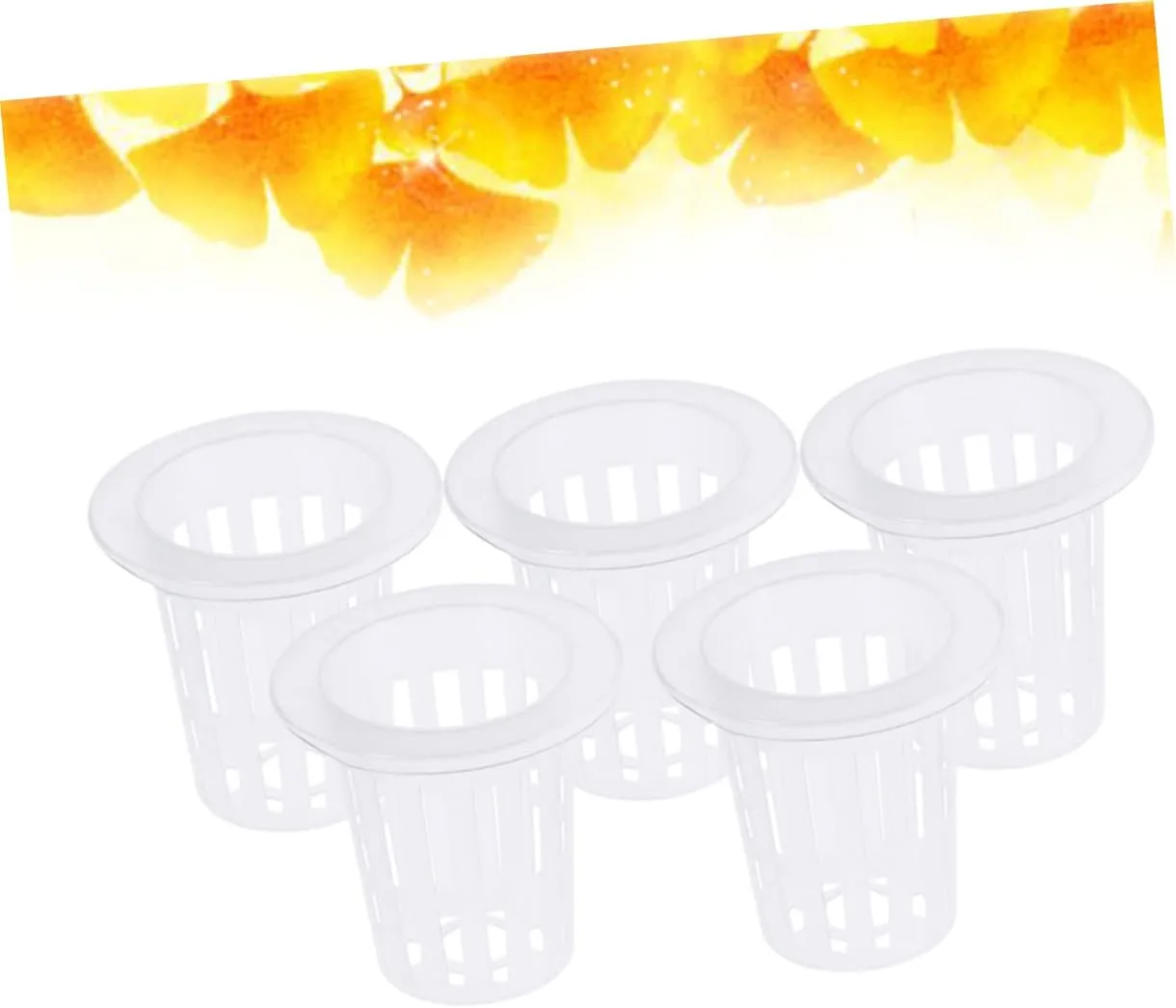 Happyyami 2sets Hydroponic Grow Baskets Plant Net Pots for Soilless Culture Plastic Baskets Cups for Hydroponics/aquaponics 20pcs*2