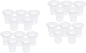 Happyyami 2sets Hydroponic Grow Baskets Plant Net Pots for Soilless Culture Plastic Baskets Cups for Hydroponics/aquaponics 20pcs*2