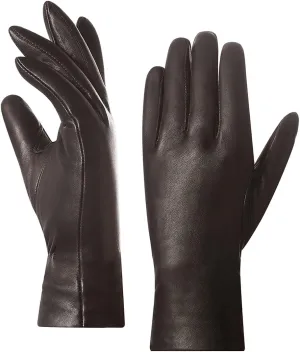 Harssidanzar Women's Nappa Lambskin Genuine Soft Leather Lined Cashmere Gloves GL006
