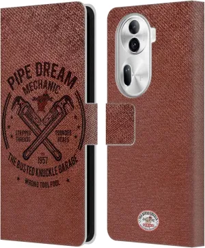 Head Case Designs Officially Licensed Busted Knuckle Garage Pipe Dream Graphics Leather Book Wallet Case Cover Compatible with Oppo Reno11