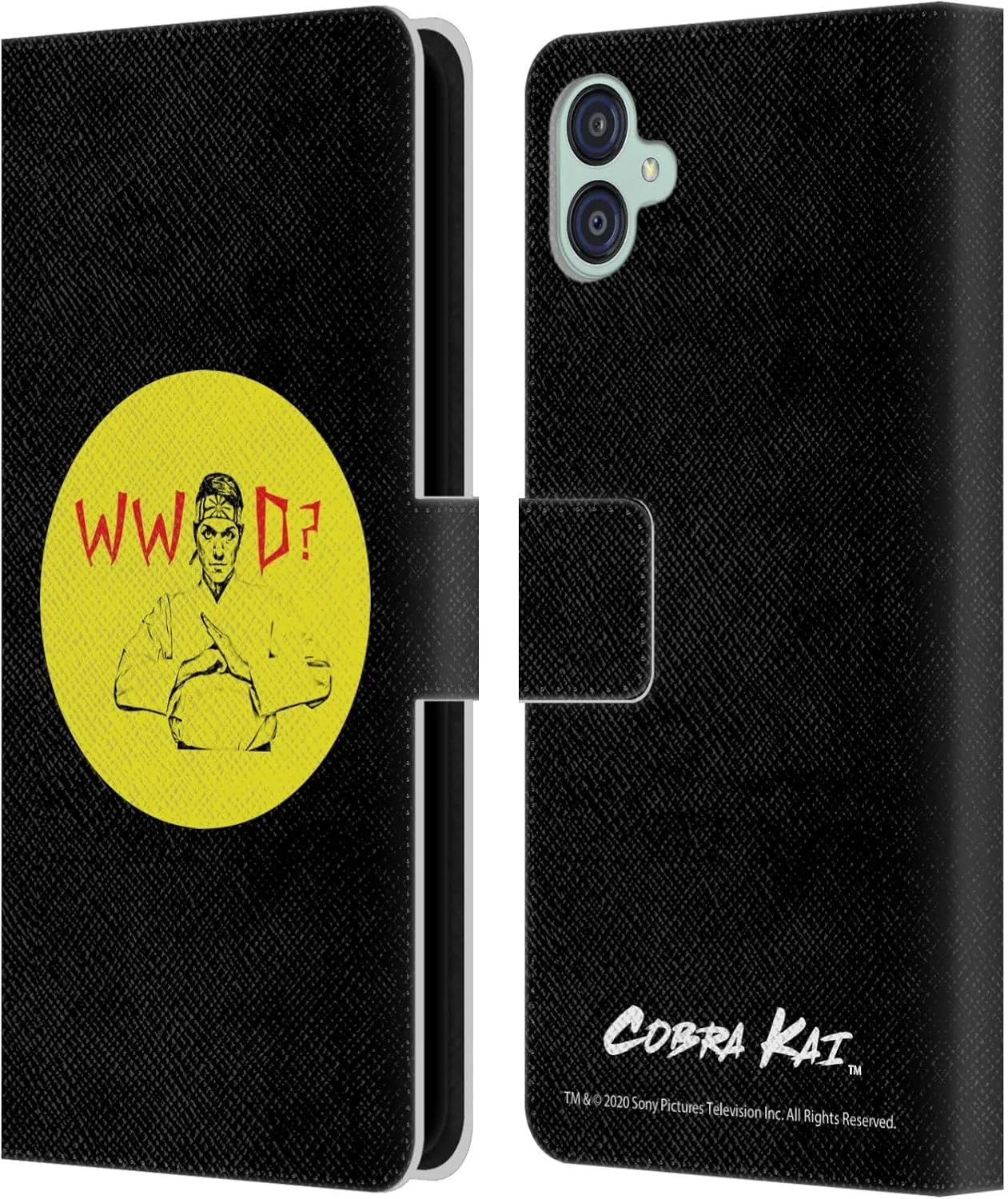Head Case Designs Officially Licensed Cobra Kai John Lawrence WWD Composed Art Leather Book Wallet Case Cover Compatible with Samsung Galaxy M04 5G / Galaxy A04e