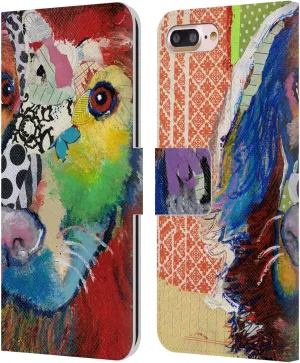 Head Case Designs Officially Licensed Michel Keck Irish Setter Dogs Leather Book Wallet Case Cover Compatible with Apple iPhone 7 Plus/iPhone 8 Plus