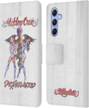 Head Case Designs Officially Licensed Motley Crue Dr. Feelgood Vintage Key Art Leather Book Wallet Case Cover Compatible with Samsung Galaxy A34 5G