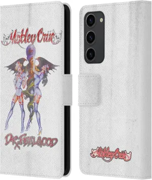 Head Case Designs Officially Licensed Motley Crue Dr. Feelgood Vintage Key Art Leather Book Wallet Case Cover Compatible with Samsung Galaxy S23  5G