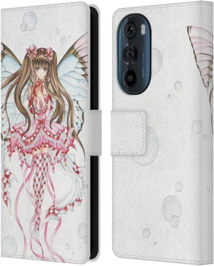 Head Case Designs Officially Licensed Nene Thomas Pink Champagne Anime Fairies Leather Book Wallet Case Cover Compatible with Motorola Edge 30