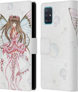 Head Case Designs Officially Licensed Nene Thomas Pink Champagne Anime Fairies Leather Book Wallet Case Cover Compatible with Samsung Galaxy A51 (2019)