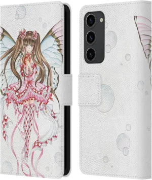 Head Case Designs Officially Licensed Nene Thomas Pink Champagne Anime Fairies Leather Book Wallet Case Cover Compatible with Samsung Galaxy S23  5G