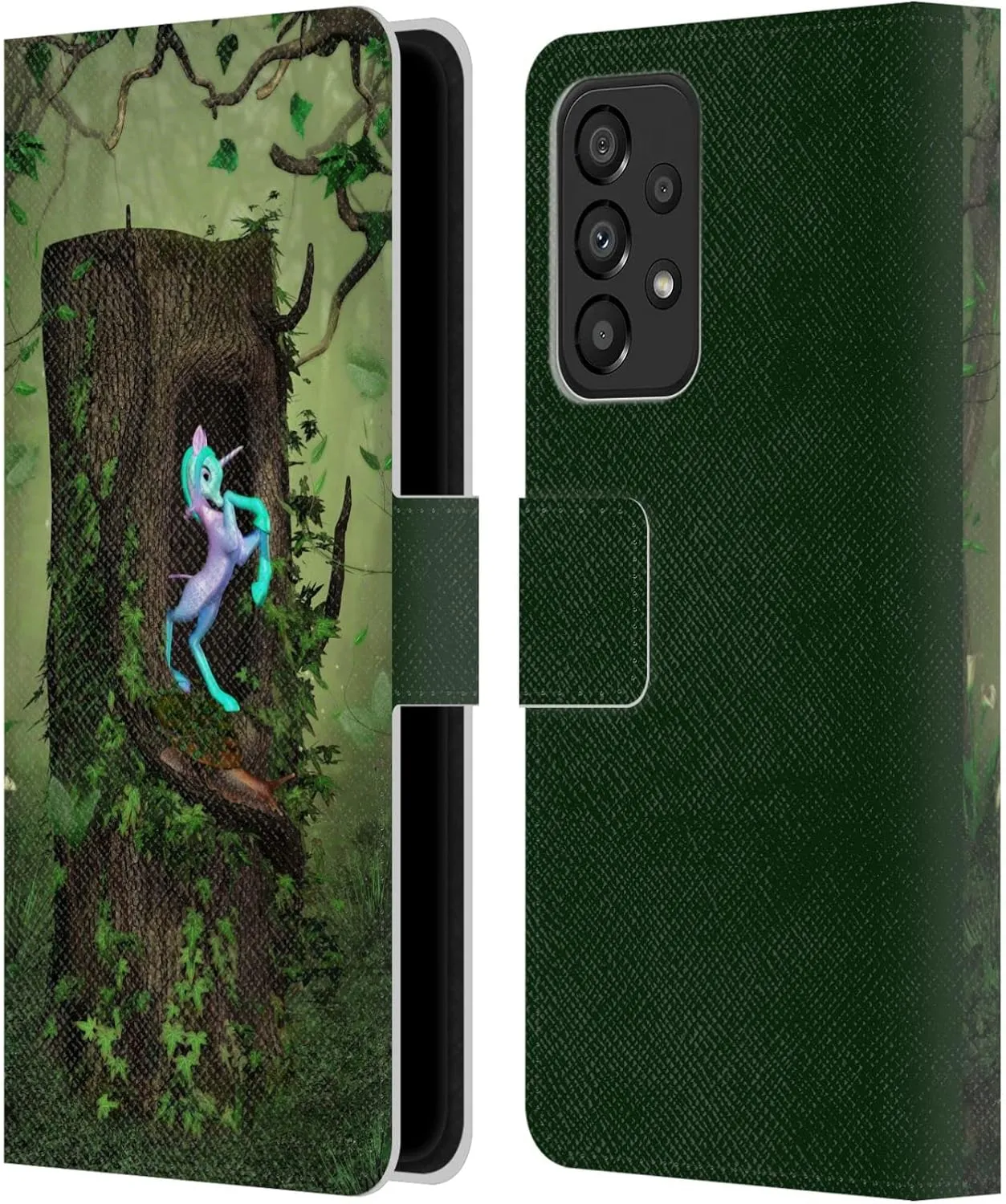 Head Case Designs Officially Licensed Simone Gatterwe Secret Wood Lands and Places Leather Book Wallet Case Cover Compatible with Galaxy A33 5G (2022)