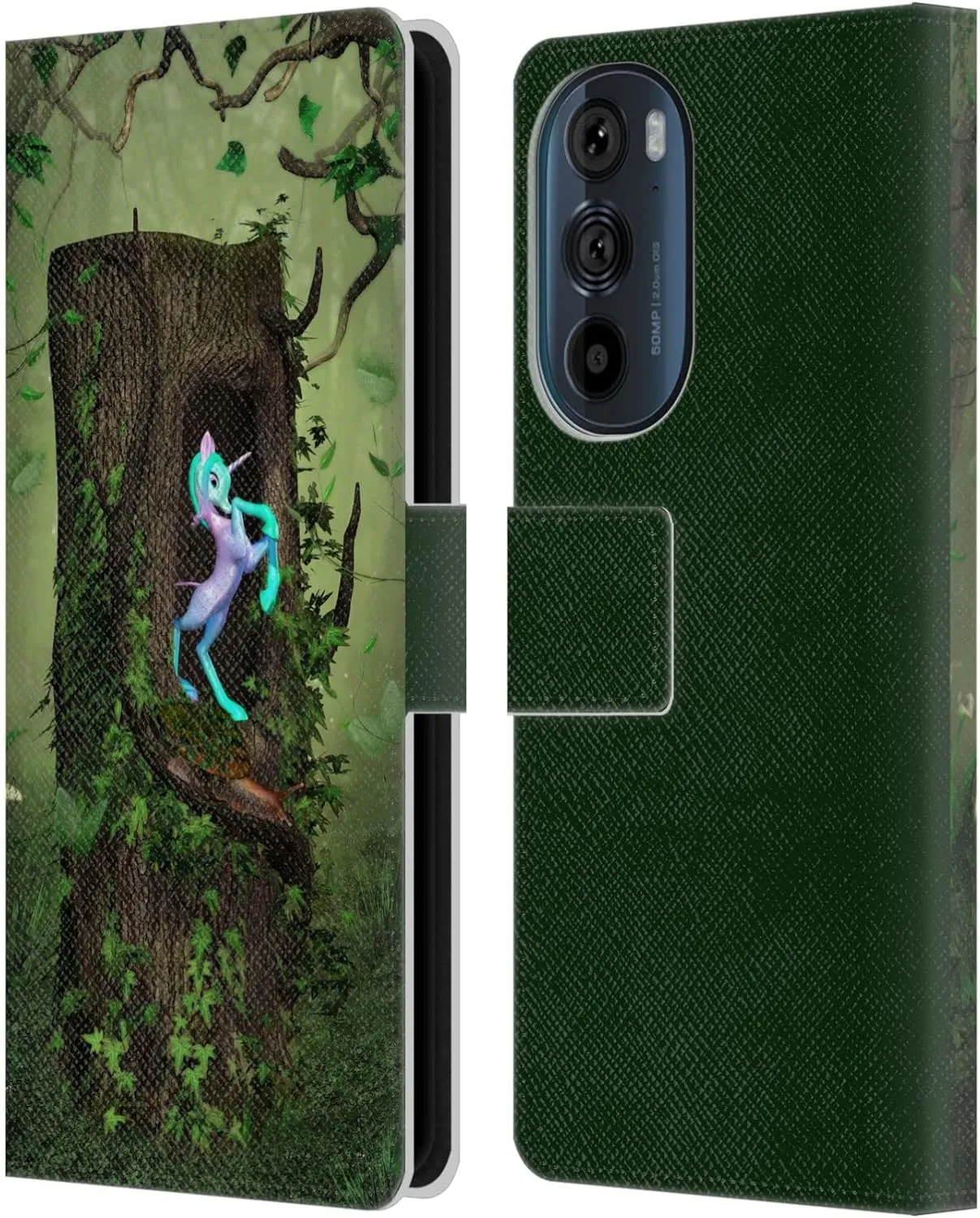 Head Case Designs Officially Licensed Simone Gatterwe Secret Wood Lands and Places Leather Book Wallet Case Cover Compatible with Motorola Edge 30