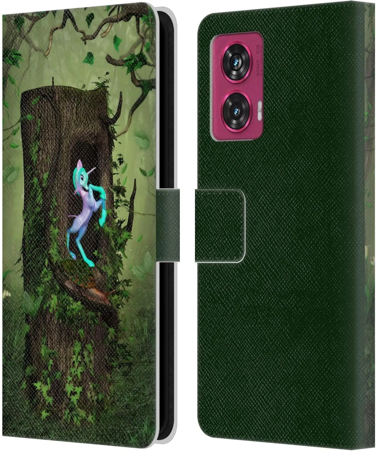 Head Case Designs Officially Licensed Simone Gatterwe Secret Wood Lands and Places Leather Book Wallet Case Cover Compatible with Motorola Edge 50 Fusion