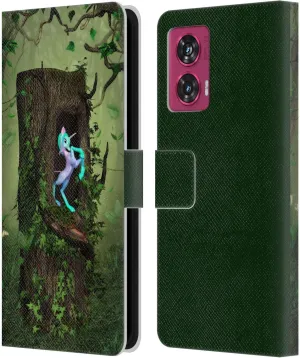 Head Case Designs Officially Licensed Simone Gatterwe Secret Wood Lands and Places Leather Book Wallet Case Cover Compatible with Motorola Edge 50 Fusion