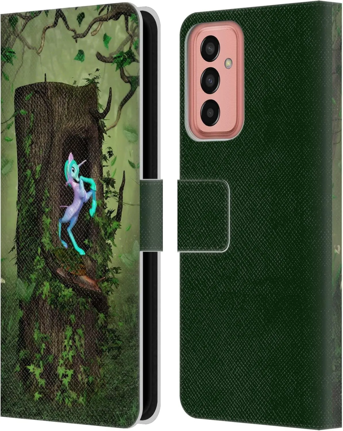 Head Case Designs Officially Licensed Simone Gatterwe Secret Wood Lands and Places Leather Book Wallet Case Cover Compatible with Samsung Galaxy M13 (2022)