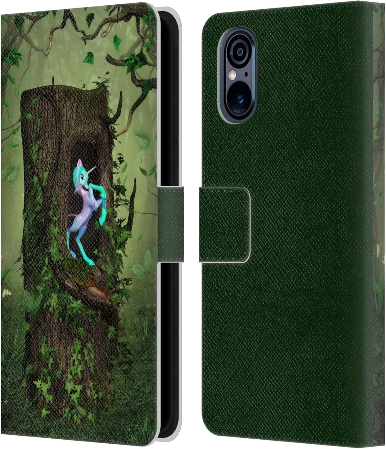 Head Case Designs Officially Licensed Simone Gatterwe Secret Wood Lands and Places Leather Book Wallet Case Cover Compatible with Sony Xperia 5 V 5G