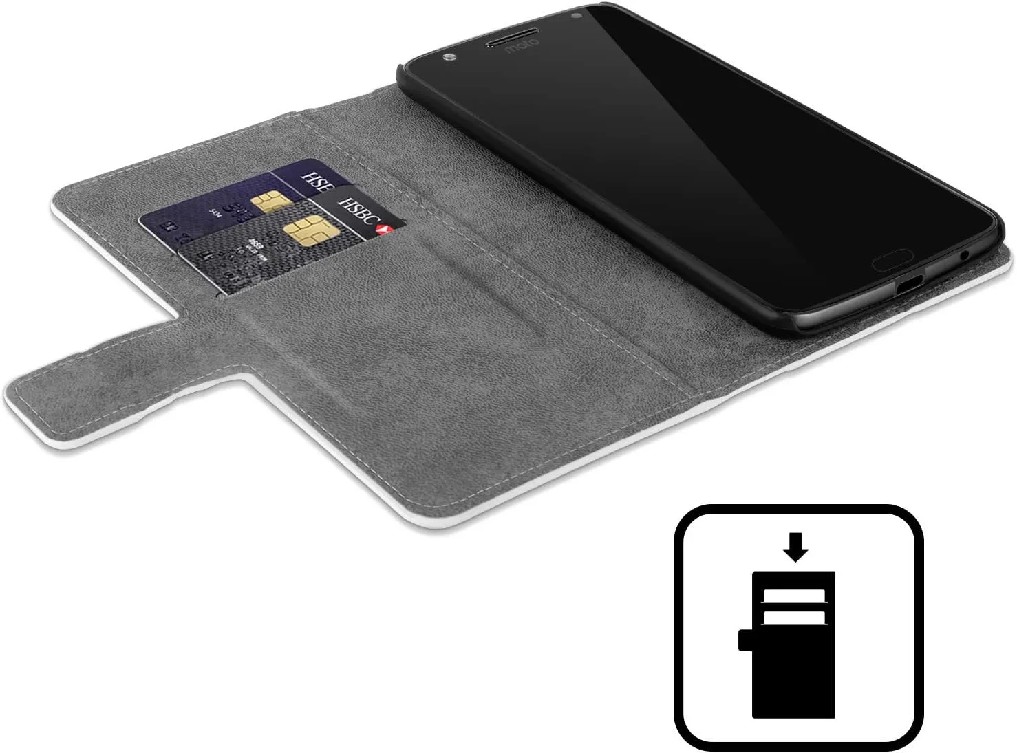 Head Case Designs Officially Licensed Vincent HIE Black Labrador Canidae Leather Book Wallet Case Cover Compatible with Motorola Moto G85