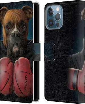 Head Case Designs Officially Licensed Vincent HIE Boxer Canidae Leather Book Wallet Case Cover Compatible with Apple iPhone 13 Pro Max
