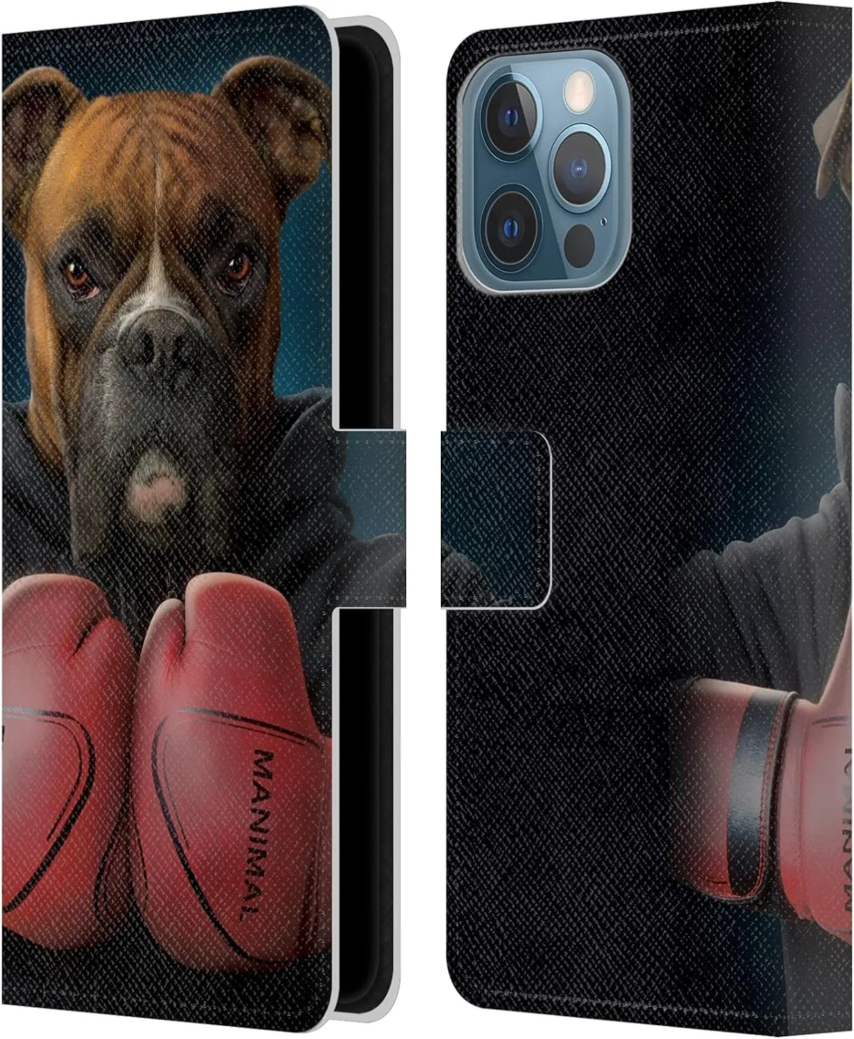 Head Case Designs Officially Licensed Vincent HIE Boxer Canidae Leather Book Wallet Case Cover Compatible with Apple iPhone 13 Pro Max