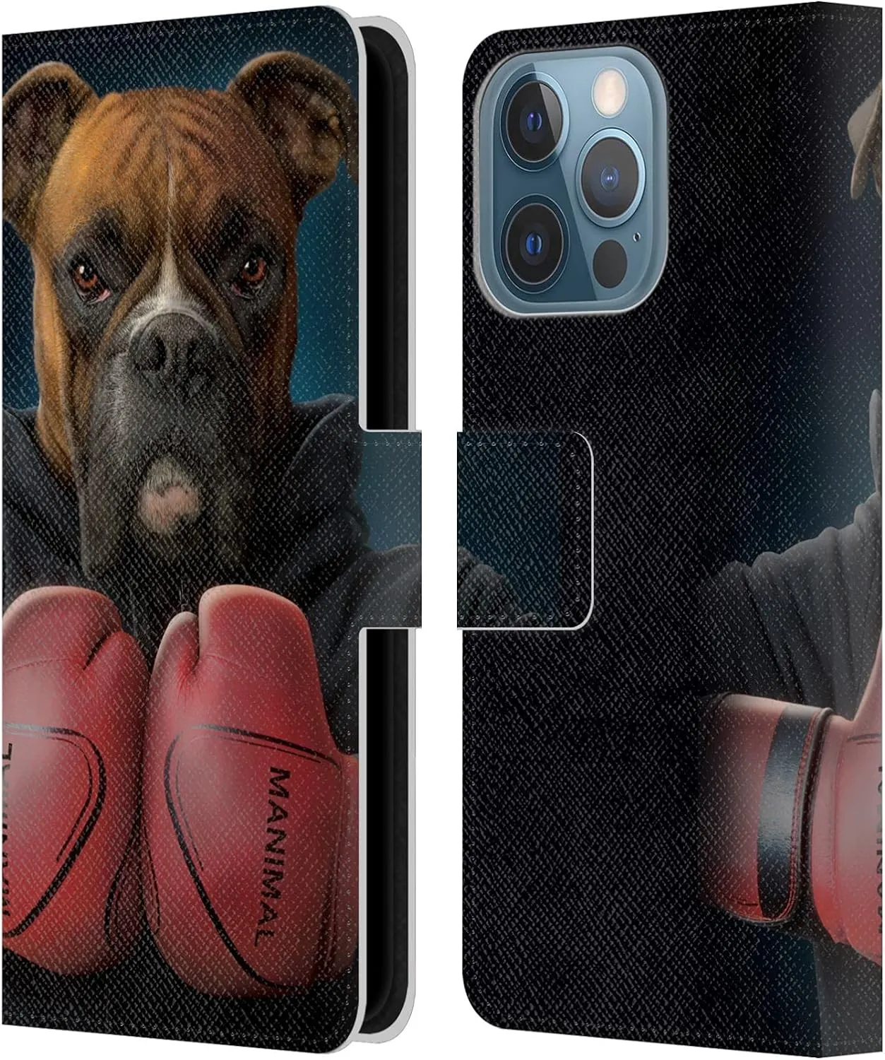 Head Case Designs Officially Licensed Vincent HIE Boxer Canidae Leather Book Wallet Case Cover Compatible with Apple iPhone 13 Pro