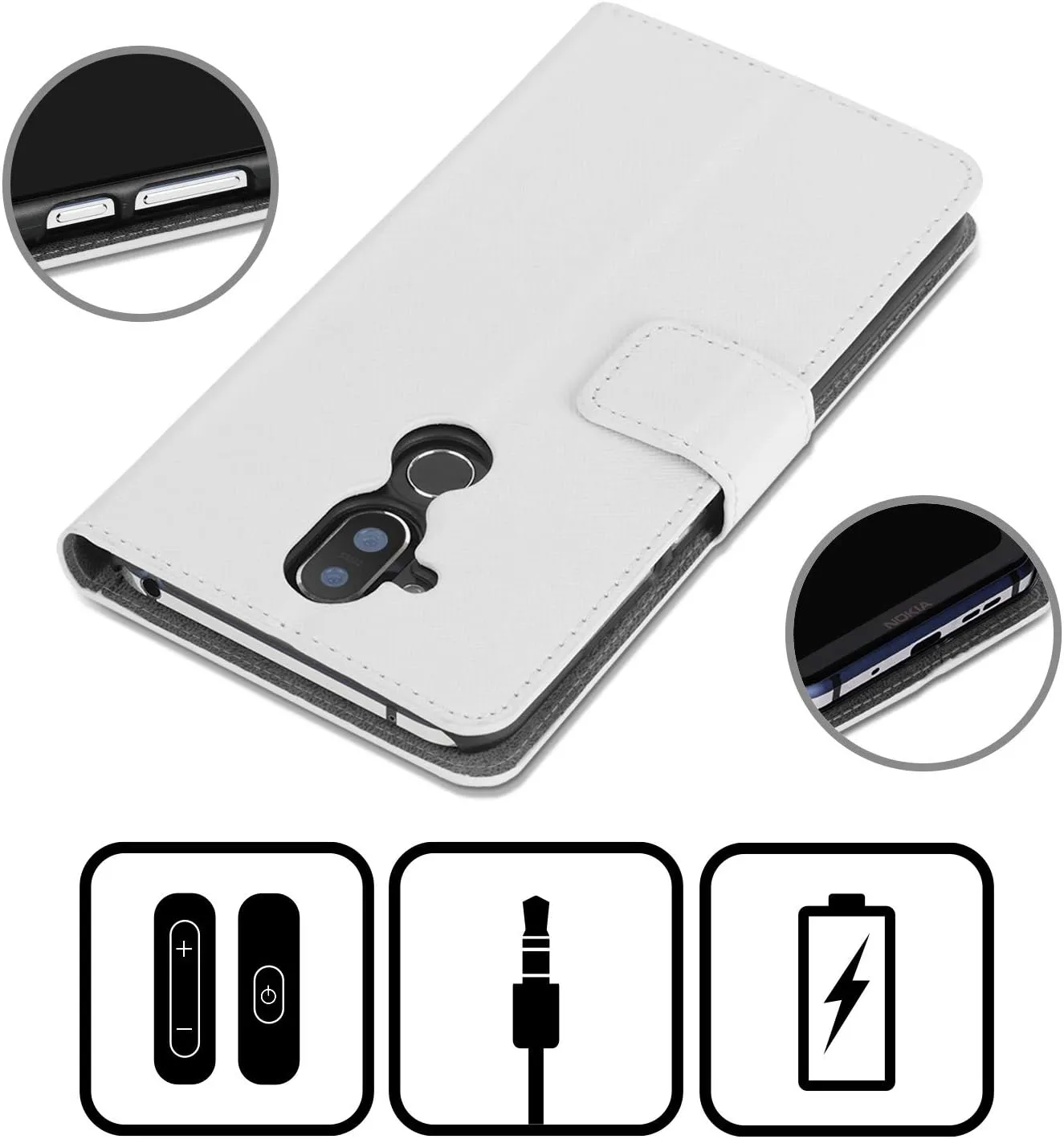 Head Case Designs Officially Licensed Vincent HIE Boxer Canidae Leather Book Wallet Case Cover Compatible with Nokia G42