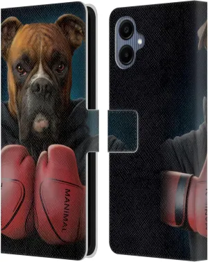 Head Case Designs Officially Licensed Vincent HIE Boxer Canidae Leather Book Wallet Case Cover Compatible with Samsung Galaxy A06 4G
