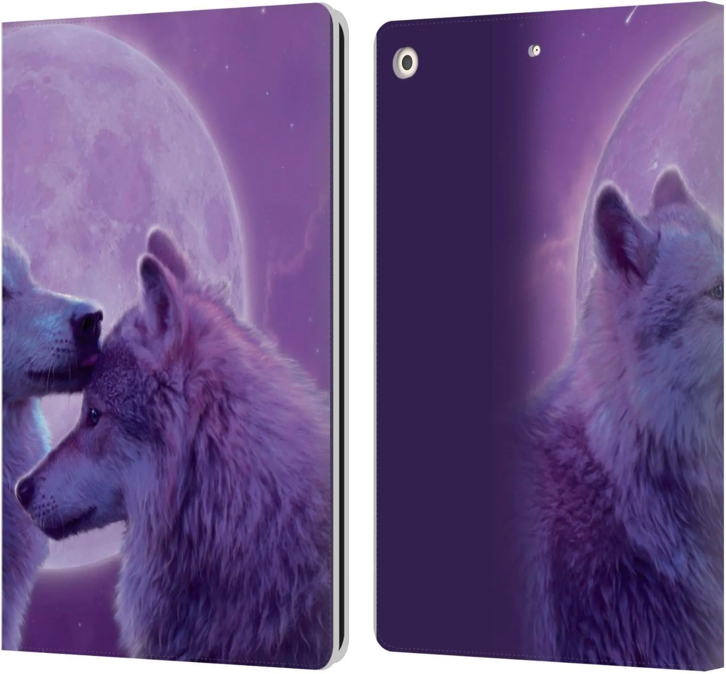 Head Case Designs Officially Licensed Vincent HIE Loving Wolves Canidae Leather Book Wallet Case Cover Compatible with Apple iPad 10.2 2019/2020/2021