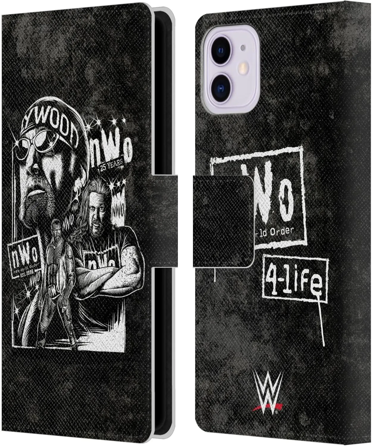 Head Case Designs Officially Licensed WWE Fathead Superstar NWO Leather Book Wallet Case Cover Compatible with Apple iPhone 11