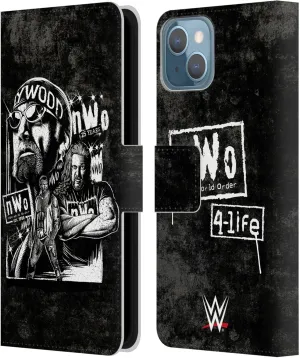 Head Case Designs Officially Licensed WWE Fathead Superstar NWO Leather Book Wallet Case Cover Compatible with Apple iPhone 13