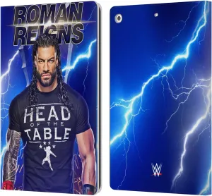 Head Case Designs Officially Licensed WWE Lightning Roman Reigns Leather Book Wallet Case Cover Compatible with Apple iPad 10.2 2019/2020/2021