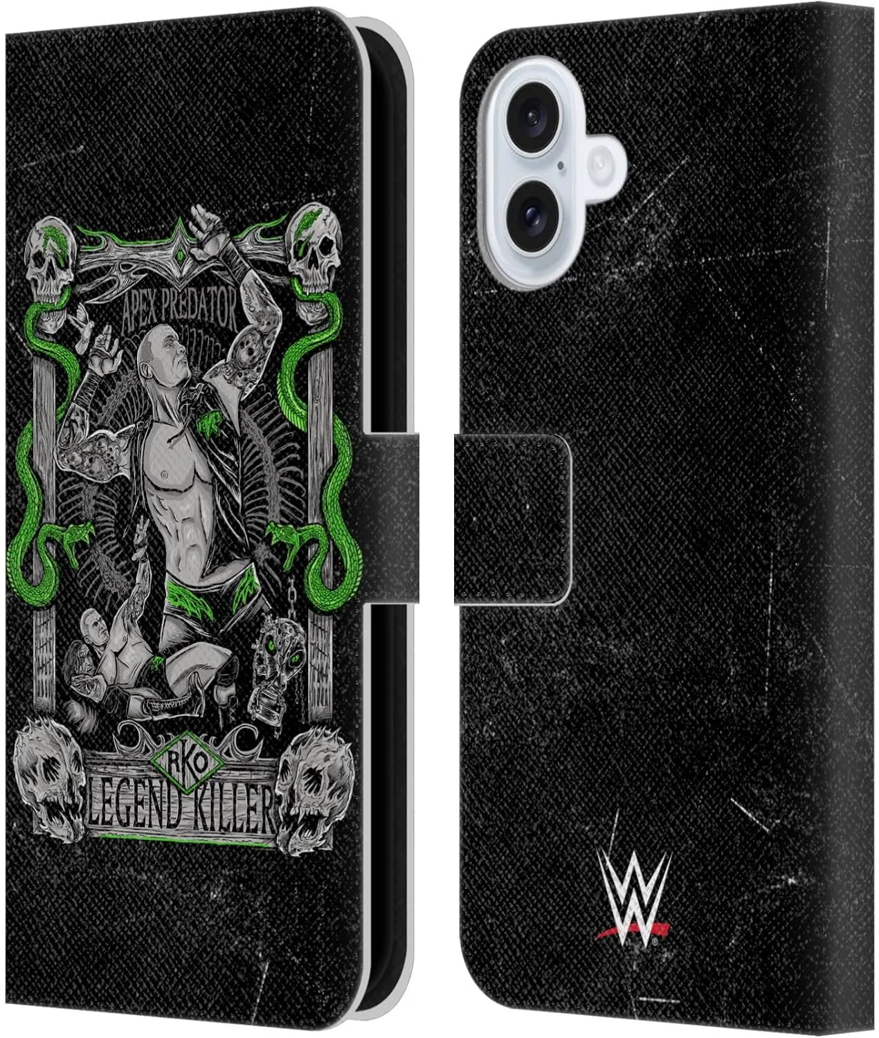 Head Case Designs Officially Licensed WWE Poster Art Randy Orton Leather Book Wallet Case Cover Compatible with Apple iPhone 16 Plus