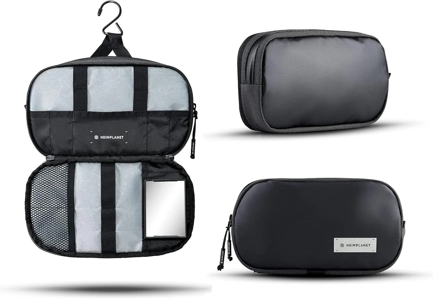 HEIMPLANET Original | HPT Carry Essentials - DOPP KIT | Hanging or standing travel toiletry bag | PVC-Free wash bag made from waterproof Dyecoshell |Supports 1% for The Planet (Better Half)