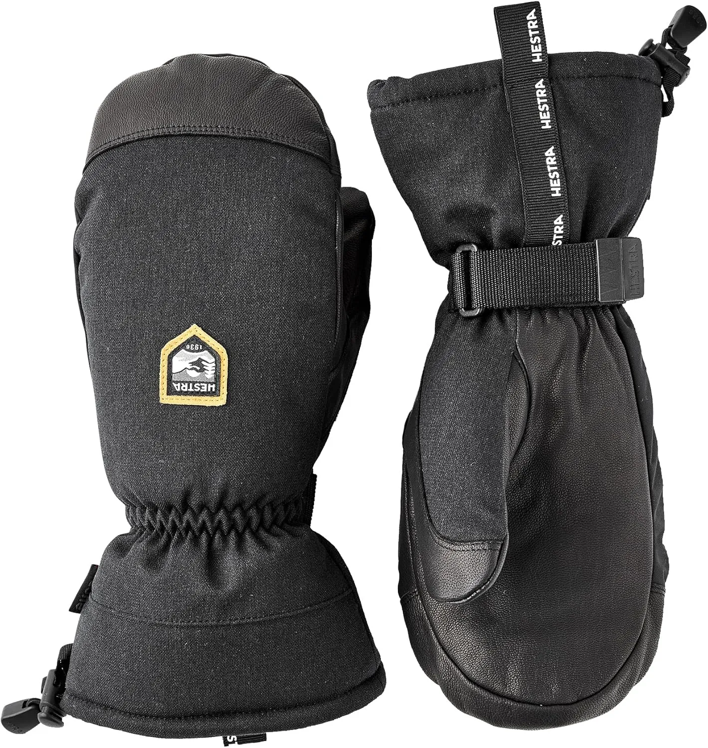 Hestra Unisex CZone Mountain Mitt, Waterproof, Windproof Leather Alpine Ski Mittens for Men & Women