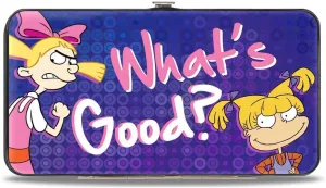 Hey Arnold! womens Buckle-down Hinge - Helga & Angelica What's Good? Purples Wallet, Multicolor, 7 x 4 US
