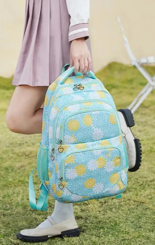 High Quality Bright Floral School Bag Set