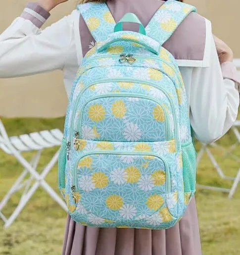 High Quality Bright Floral School Bag Set