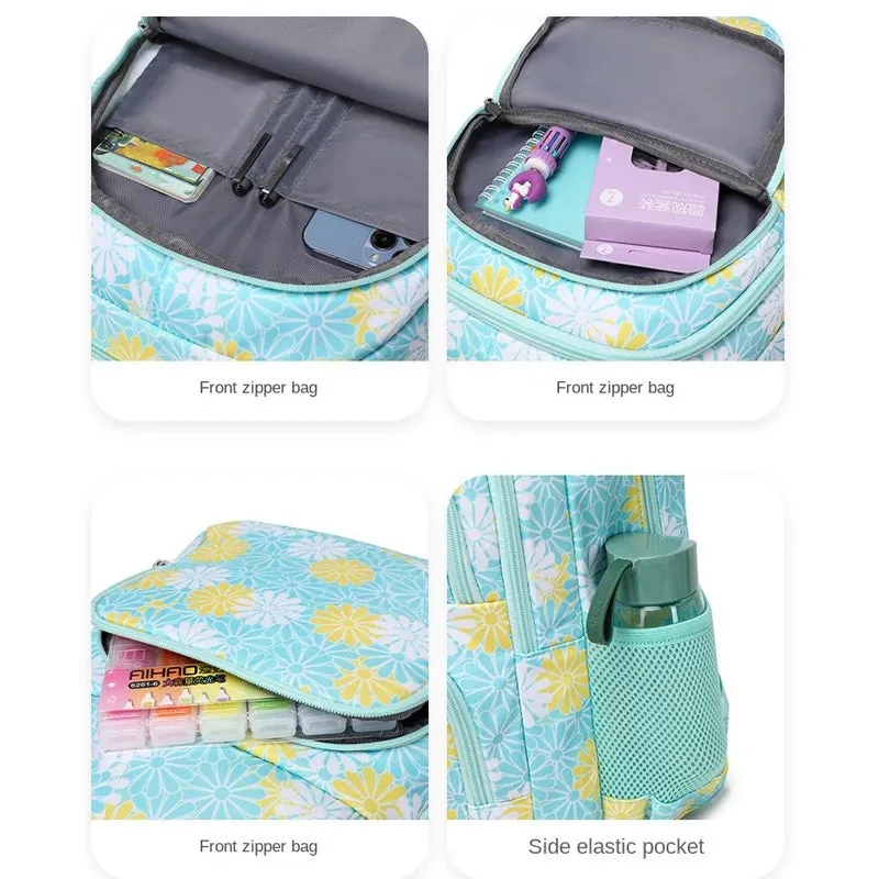 High Quality Floral School Bag Set
