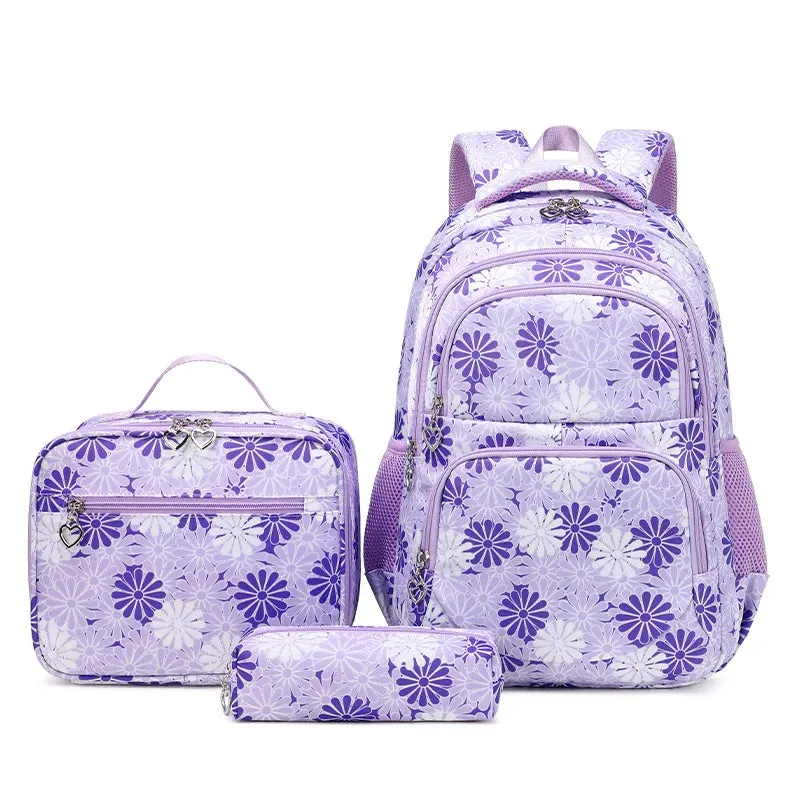 High Quality Floral School Bag Set