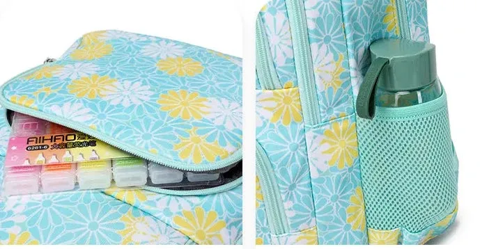 High Quality Floral School Bag Set