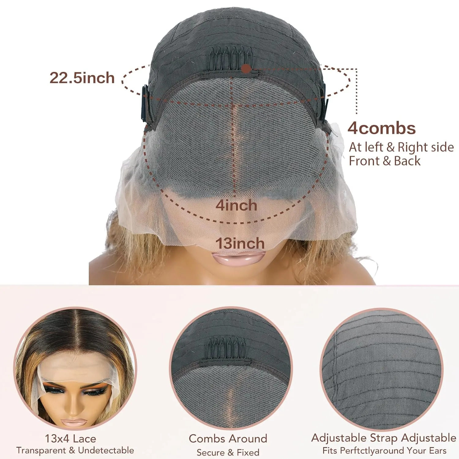Highlight Lace Front Wig Human Hair 26 Inch 13x4 Body Wave Ombre Lace Front Wig Human Hair 1/27 Body Wave 200 Density Colored
