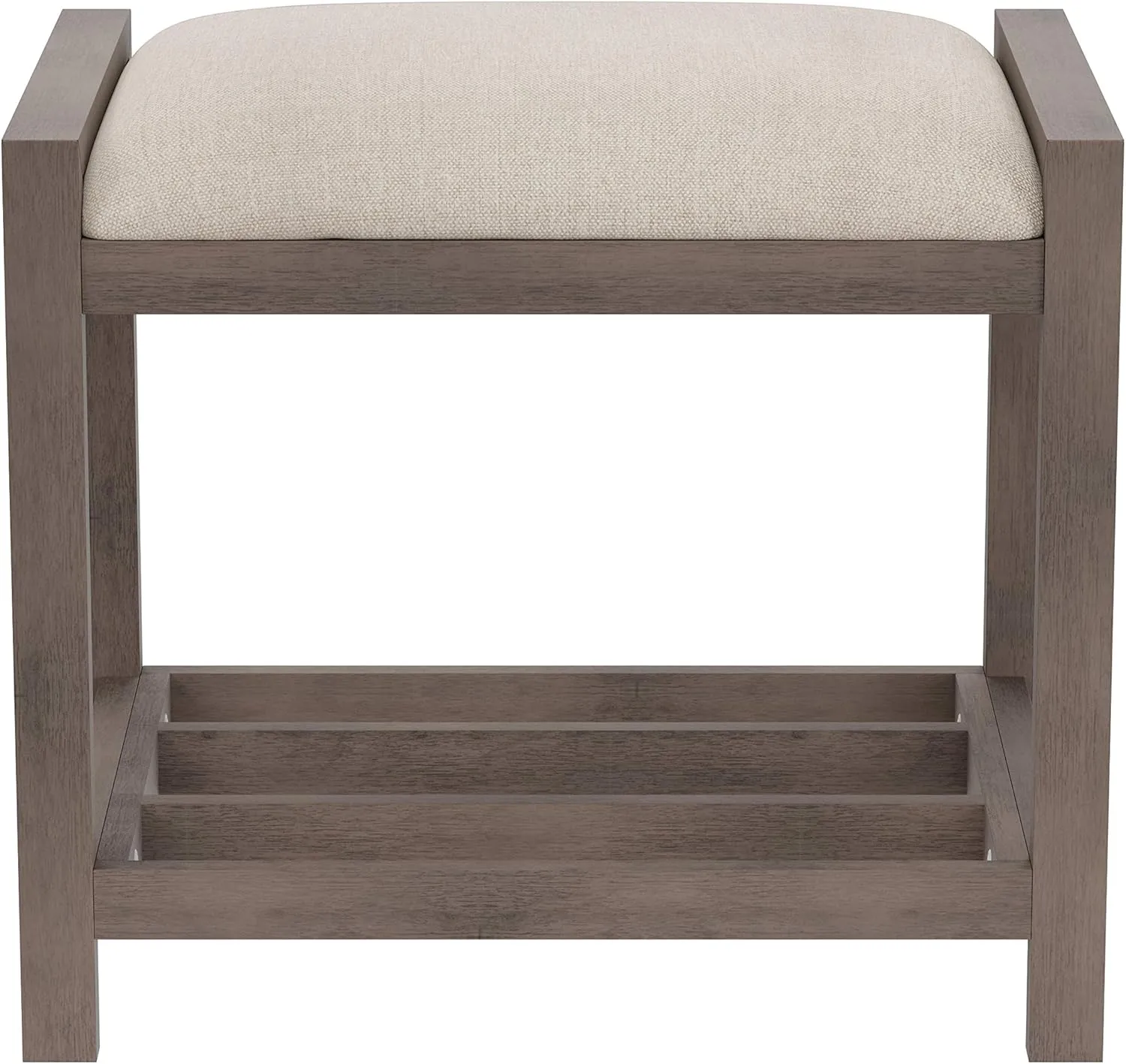 Hillsdale Furniture Amelia Vanity Stool, Antique Gray
