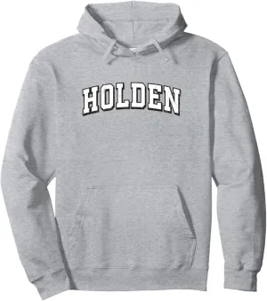 Holden Massachusetts Vintage Athletic Sports B&W Print Pullover Hoodie