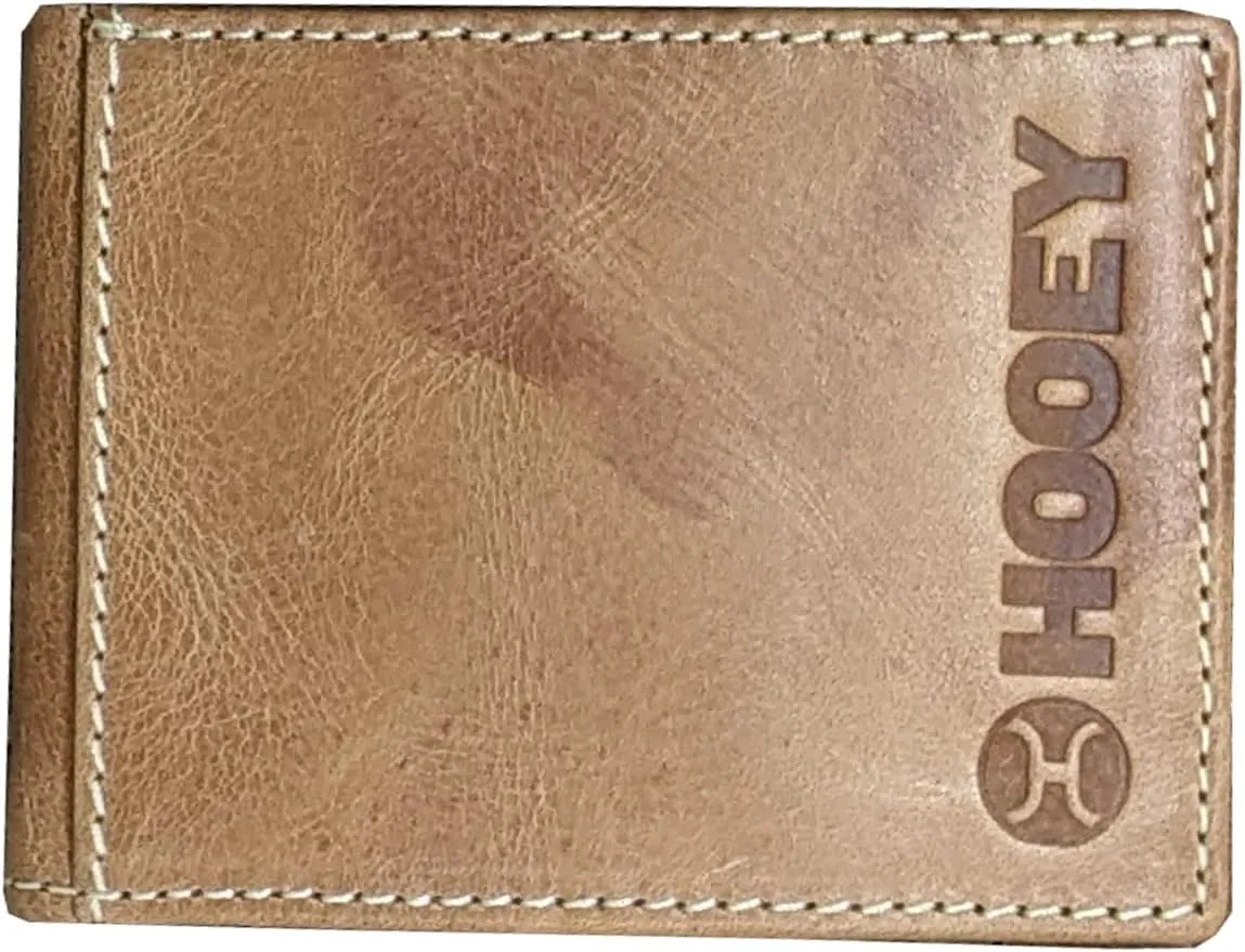 HOOEY Bi-Fold Leather Men's Wallet (Aztec - Turquoise)