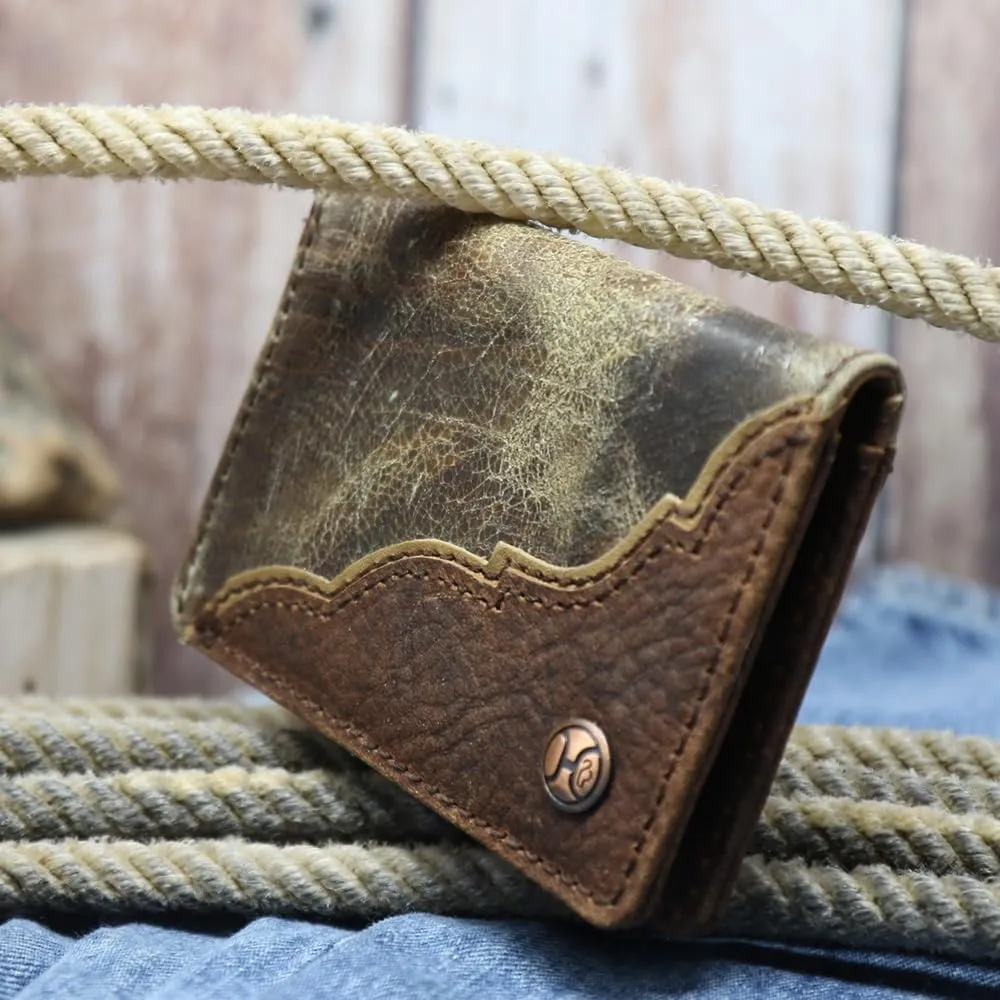HOOEY Leather Tri-Fold Men's Wallet (Chishold - Tricolor)