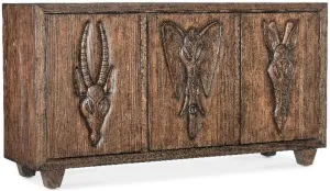 Hooker Furniture Commerce & Market Safari Credenza in Brown Wood