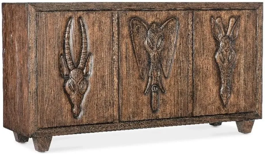 Hooker Furniture Commerce & Market Safari Credenza in Brown Wood