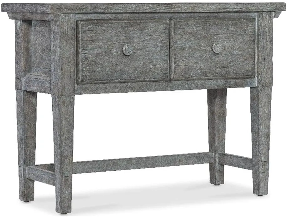 Hooker Furniture Commerce & Market Stonewashed Wood Console in Blue Finish