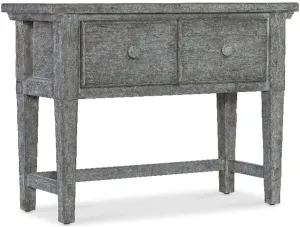 Hooker Furniture Commerce & Market Stonewashed Wood Console in Blue Finish