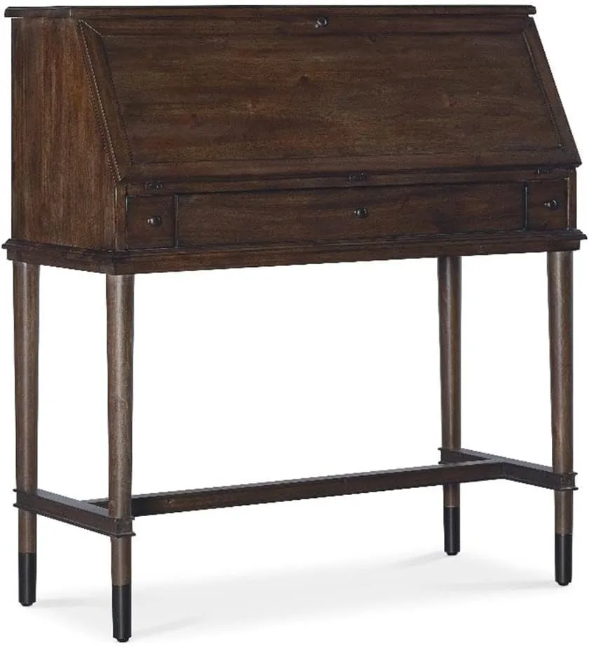 Hooker Furniture Commerce and Market Secretariat Wood Secretary Desk in Brown