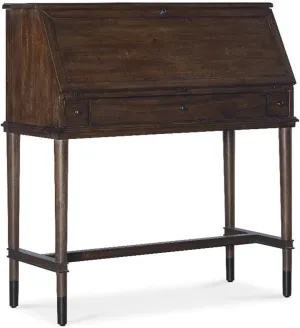 Hooker Furniture Commerce and Market Secretariat Wood Secretary Desk in Brown